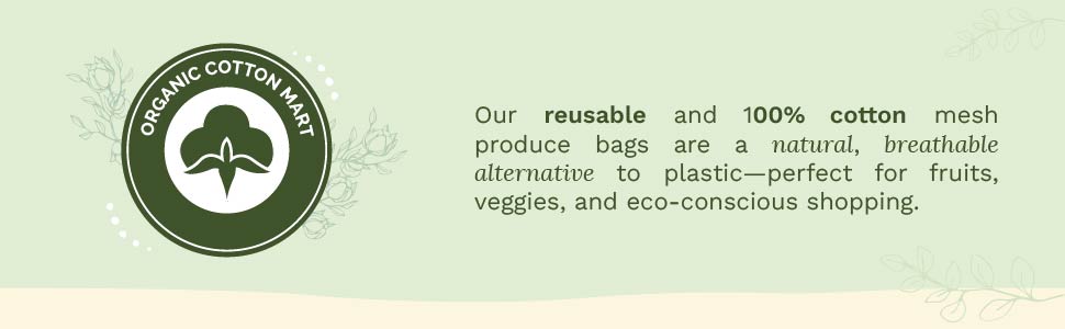 organic cotton mesh produce bags