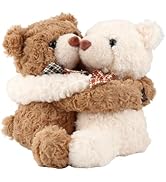 Hugging Teddy Bears, Two Hugging Teddy Bears Stuffed Animals for Couple Girlfriend Girls Kids wit...