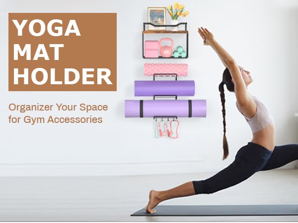 Yoga Mat Holder Wall Mount 