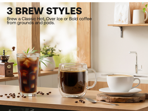 iced and hot coffee maker