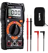 KAIWEETS Digital Multimeter with Case, DC AC Voltmeter, Ohm Volt Amp Test Meter and Continuity Te...