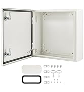 TOTUFY Steel Electrical Junction Box 16'' x 16'' x 6'', IP66 Waterproof Outdoor Metal Electrical ...