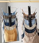 MORALVE European Beechwood Tank Top Hangers - 2 Pack - Space Saving Sports Bra Hanger for Closet ...