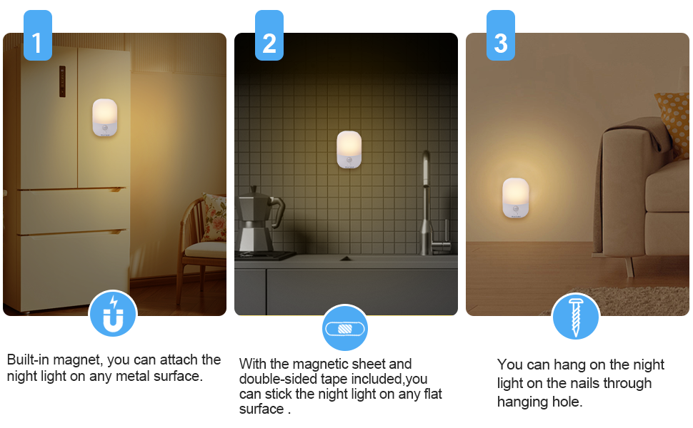 Hiwrolat rechargeable night light