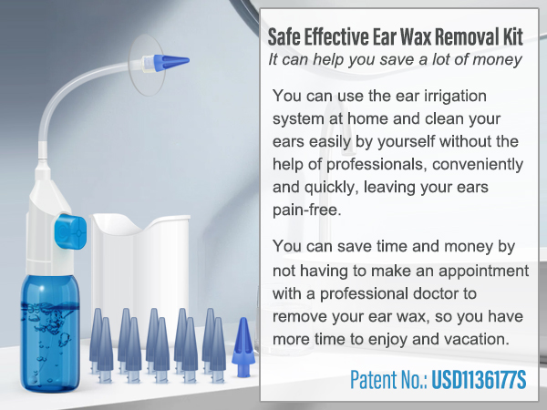 Ear Wax Removal Kit Earwax Removal Tools Manual Ear Irrigation Flushing System Ear Cleaner
