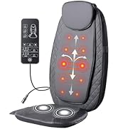 Sweetcrispy Chair Back Massager with Heat, Massage Chair Pad with Deep Kneading Nodes,Shiatsu Bac...