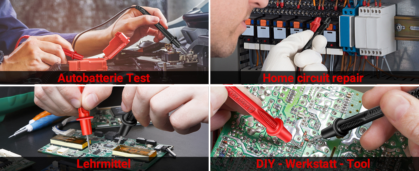 multimeter used in automotive battery testing,home circuit repair,electronic teaching,and DIY