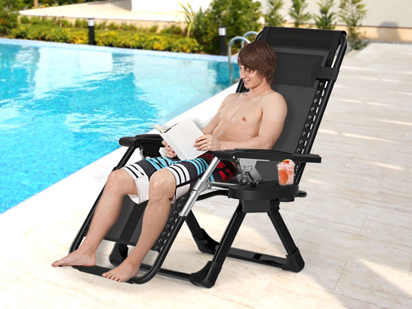 zero gravity lounge chair outdoor recliner chair anti gravity chair for patio lawn outdoor camping