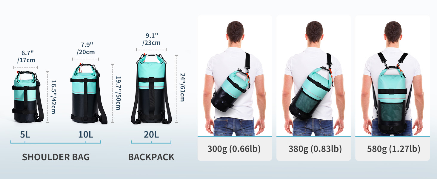 waterproof shoulder bag and backpack