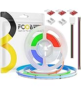 FCOB 9.86FT/3M COB RGBW LED Strip Light, 24V RGB+6000K Color Changing Cool White Strips, 12mm Wid...
