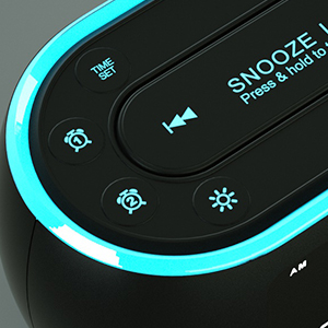 Lighted- in -the dark button