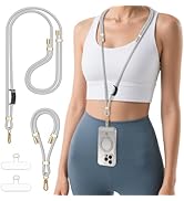 Lucforeen Phone Lanyard, Anti-Theft Strap Crossbody &amp; Wrist Strap with 2 Tether Tabs, Universal A...