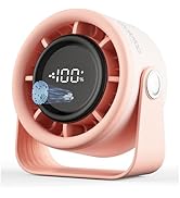 Gaiatop Small Desk Fan Rechargeable, 5in Personal Fan 4000mAh Battery Powered, Touch Control LED ...