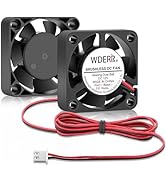 WDERAIR Small 4010 High Speed DC 12V Brushless 40mm x 10mm Dual Ball Bearing Mini 6500RPM Cooling...
