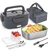 Carsolt Electric Lunch Box Food Heater 3 in 1 Portable Warmer Leakproof Heated Box for Adults, 12...