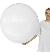 Adeyoo 36 Inch White Balloons - Giant Balloons Jumbo White Latex Balloon Extra Large Round Balloo...