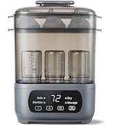 4-in-1 Baby Bottle Steamer and Dryer, Electric Steamer with Fast Drying, Universal Fit for All Bo...