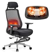 FLEXISPOT MasterEase Massage Office Chair with Footrest, High Back Ergonomic Desk Chair with Adju...