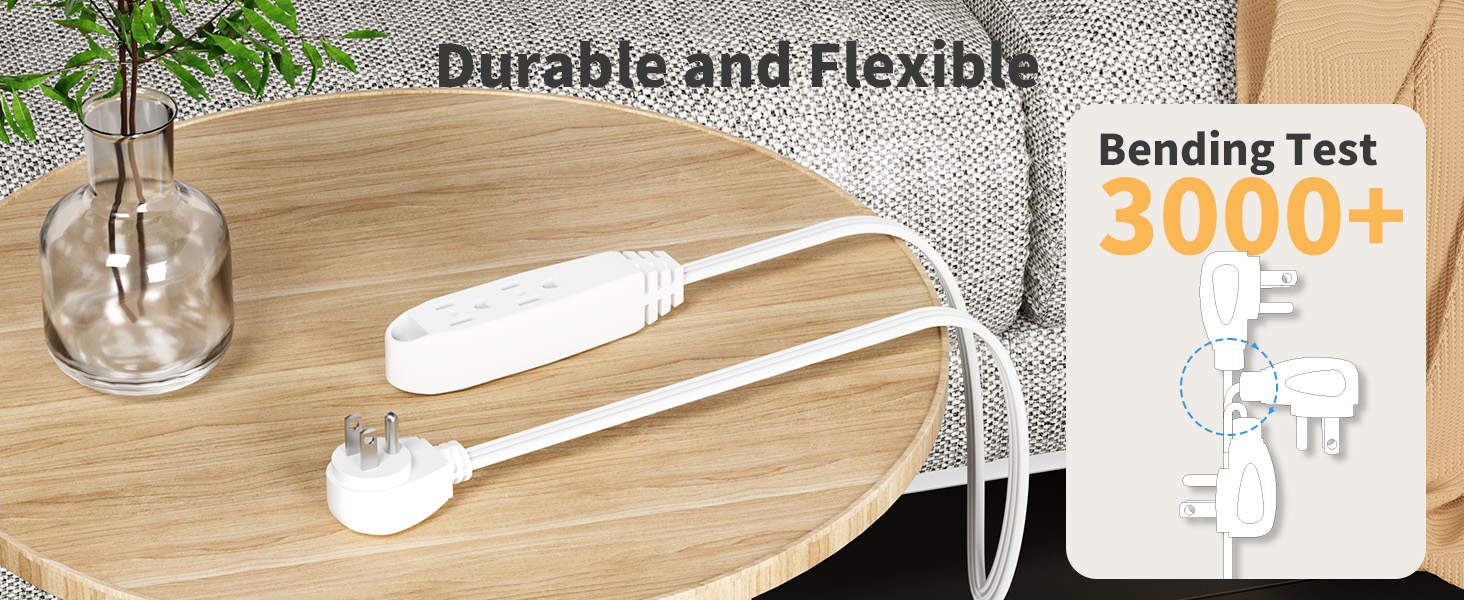 6 Feet 3 Outlet Extension Cord