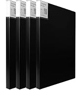 Art Portfolio 4 Packs Portfolio Folder with Plastic Sleeves Presentation Book with Sheet Protecto...