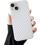 CHEDEMK Compatible with iPhone 14/15 Plus Case, Fashion Cute Aesthetic Polka Dot Pattern Cover fo...