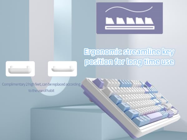 L98 membrane keyboard cute keyboard 98 keys gasket mounted RGB programmable gaming keyboard