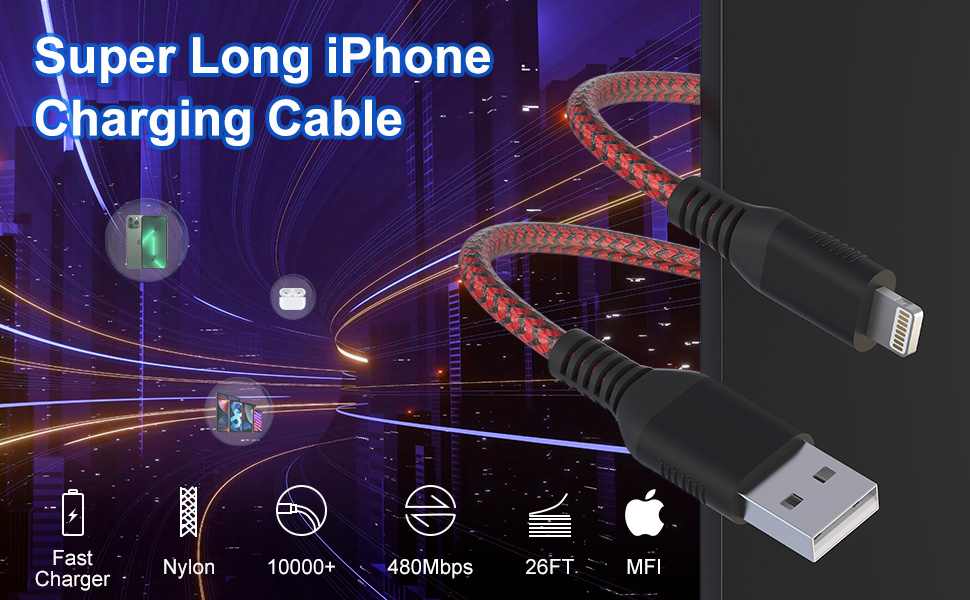 Long iPhone Charger Cord