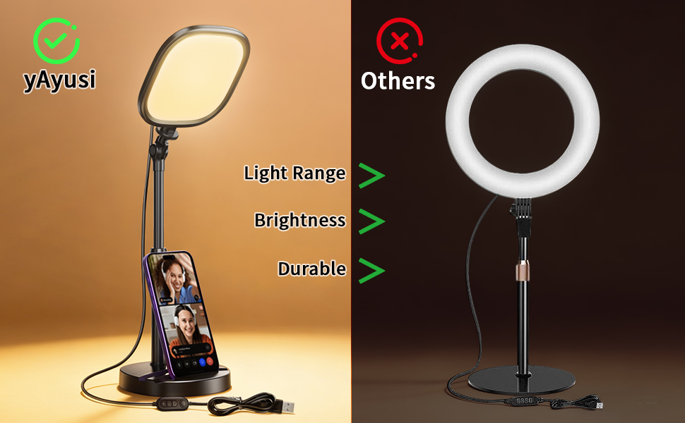 Desk Ring Light with Stand