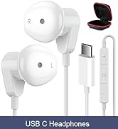 USB C Headphones for iPad Pro iPhone 15 Pro 16 Pro,USB Type C Earphones HiFi Stereo USB C Wired E...