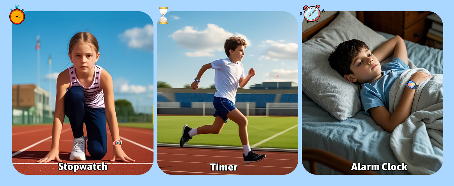 Kids watch with stopwatch, timer, alarm clock