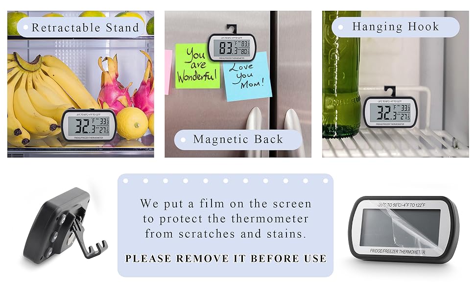 freezer fridge thermometer 2 pack 4 pack
