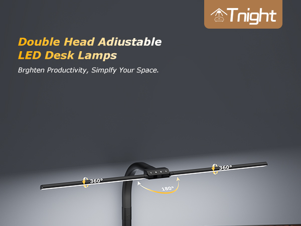 Double Head Adjustable LED Desk Lamps