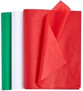 JOYIN 180 Sheets 20" x 20" Christmas Tissue Paper Assortment (Red, Green &amp; White); 60 Sheets per ...