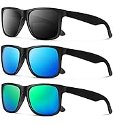 KALIYADI Sunglasses Men Matte Black Sun glasses for Women Oversized Driving Polarized Lens UV Pro...