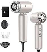 slopehill Dual Voltage Travel Mini Hair Dryer, Lightweight Ionic Blow Dryer, Professional Fast Dr...