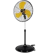 VENTISOL 20 Inch High Velocity 4350CFM Oscillating Stand Fan, 3-Speed Heavy-duty Pedestal Fan for...