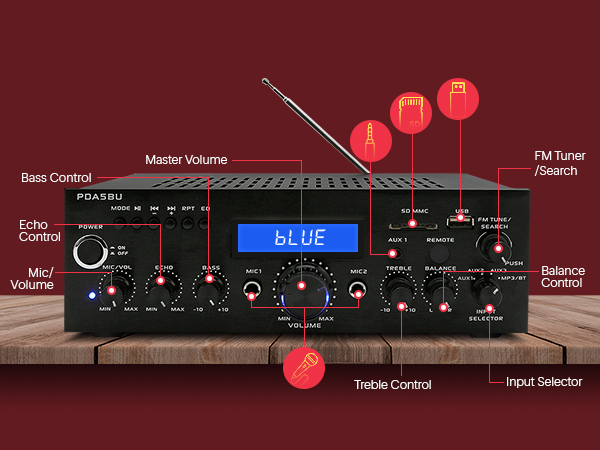 home theater audio stereo system components amplifier bluetooth receiver amp with amplificador