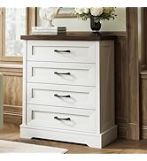 AODK Farmhouse 4-Drawer Dresser for Bedroom, Heavy-Duty Vertical Storage Chest with Extra Thick B...