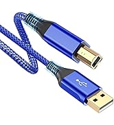 sweguard Printer Cable 10ft, USB 2.0 Printer Cable USB-A to USB-B Cable, High Speed Nylon Braided...