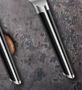 BEZIA Steak Knives, Non-Serrated Steak Knives Set of 4, 5 Inch German Stainless Steel Steak Knife...