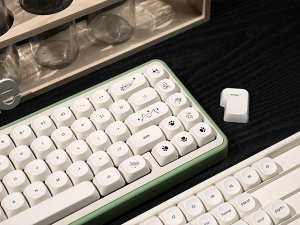 White Minimalist Keycaps