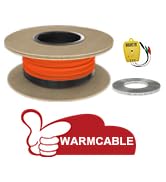 Electric Floor Heating Cable Underfloor Heating System Indoor Heated Floor Wire 120V, 5 sq.ft.