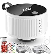 ZECLU Electric Mason Jar Vacuum Sealer Kit, Automatic Jar Sealer for Wide and Regular Mouth Mason...