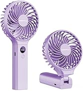 SWEETFULL Handheld Fan,5000mAh Portable Fan Mini fan Small Personal Fan with Backup Power,Desk Fa...