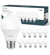 Linkind A19 LED Light Bulb, 60W Equivalent, 9W 2700K Soft White, 800 Lumens Non-Dimmable, E26 Sta...