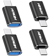 HOWJIM USB C to USB Adapter 4 Pack, Type C Male to USB3.2 Female OTG Adapter,100W Fast Charging 1...