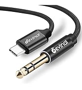 Devinal USB C to 1/4" inch TRS Output Cable, USB Type-C to 6.35mm Stereo Audio Cable Cord Adapter...
