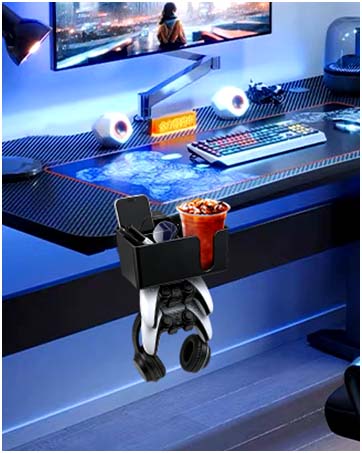 5-In-1 Controller Holder &amp;amp; Headset Hanger with Storage Box
