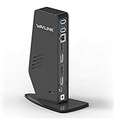 WAVLINK USB 3.0 Universal Laptop Docking Station Dual Monitor HD 4K Display with 65W Charging, Du...