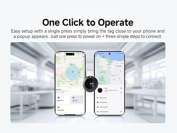 AirTag Bluetooth Tracker iOS or Android, Tracking Tag Key Finder Luggage Tracker Item Locator